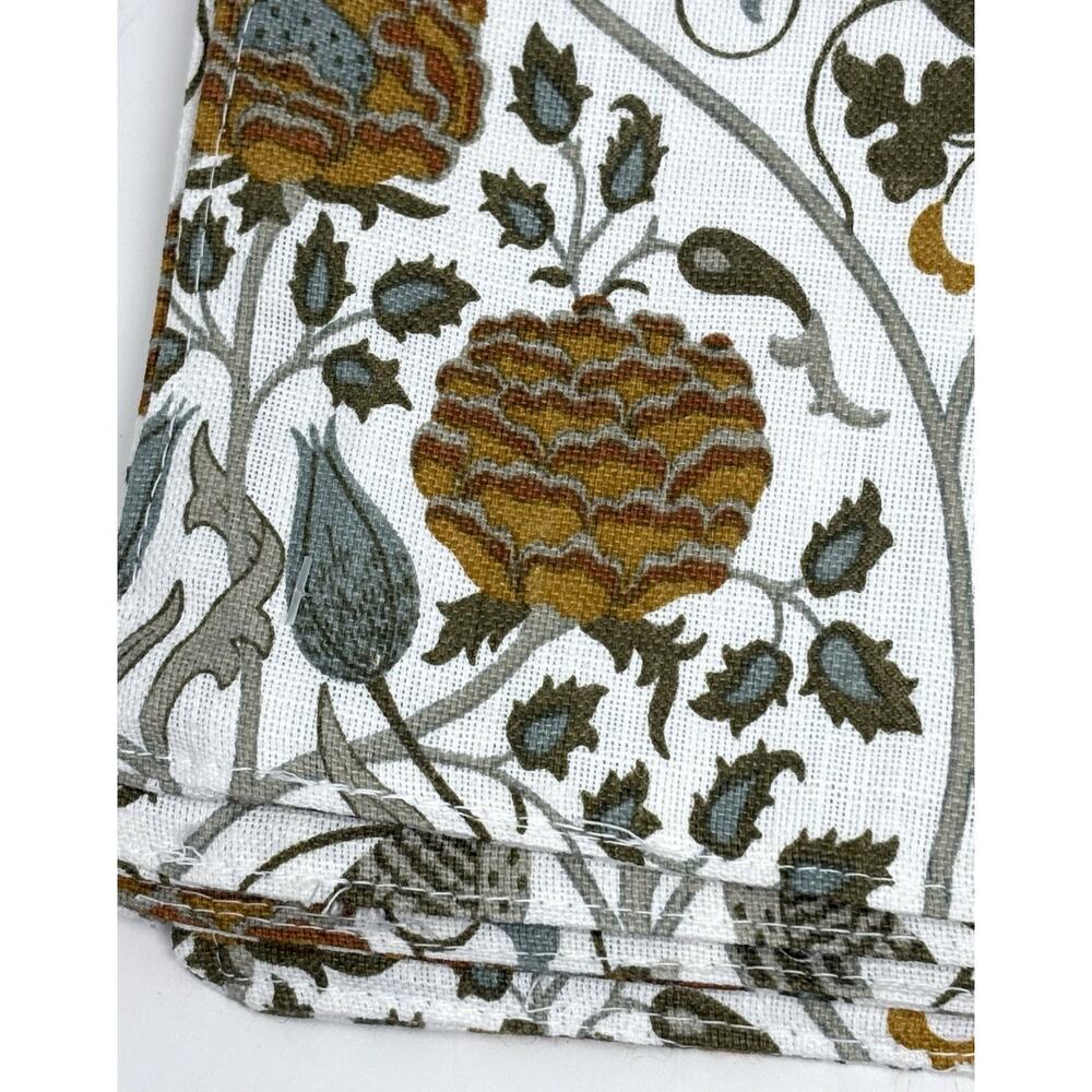 William Morris & Co Placemats Seasons by May 100% Cotton Fabric 13x19 Set 4 Fall - Picture 7 of 11